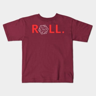 Roll. RPG Shirt red and white Kids T-Shirt